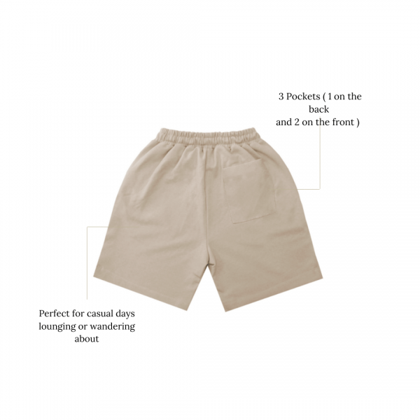wholesale blanks for clothes Private Label clothing collection blanks styles you can customize.private-label for clothing shorts natural color back