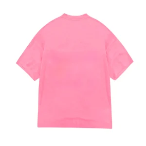 Pink T-Shirt Oversize - wholesale for luxury brands- back photo - made in Portugal CFB textile