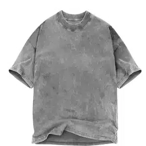 T-Shirt Extreme Acid Wash - Luxury blanks No MOQ wholesale - Made in Portugal Front – Easy to Customize , Brand label , Screen Print , Embroidery