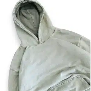 Reversible Hoodie Double Face Green 1200 GSM - hoodie detail create fashion brand-premium blanks